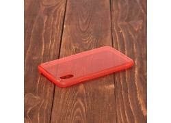 Чехол для iPhone X с резиновым бампером (красный)