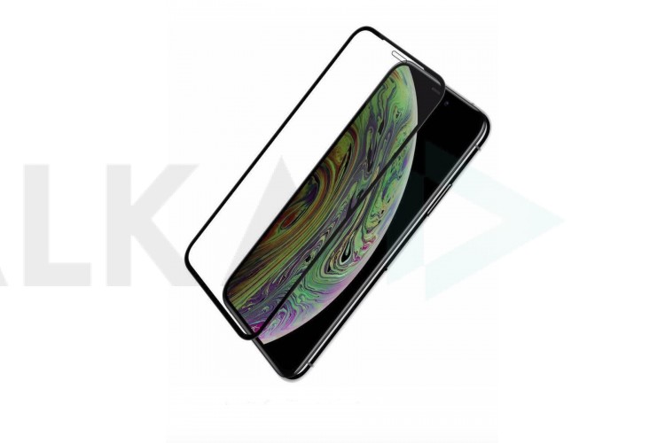 Защитное стекло дисплея iPhone X/XS/11 Pro (5.8) 10D (тех. уп.) "Рисунок единорог"											 (черный)