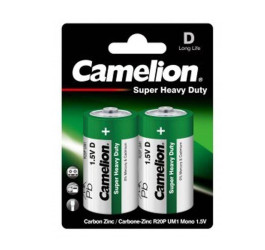 Батарейка солевая Camelion R20/2BL Super Heavy Duty (цена за блистер 2 шт)