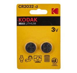 Батарейка литиевая KODAK CR2032/2BL MAX Lithium цена за блистер 2 шт