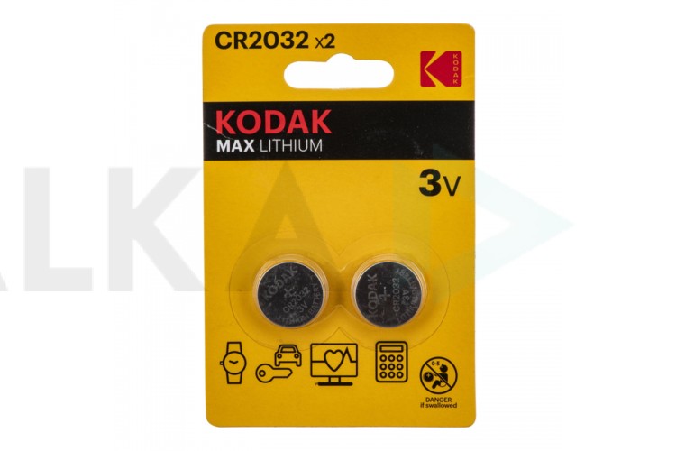 Батарейка литиевая KODAK CR2032/2BL MAX Lithium цена за блистер 2 шт