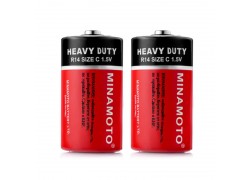 Батарейка солевая MINAMOTO R14/2SH цена за спайку 2 шт