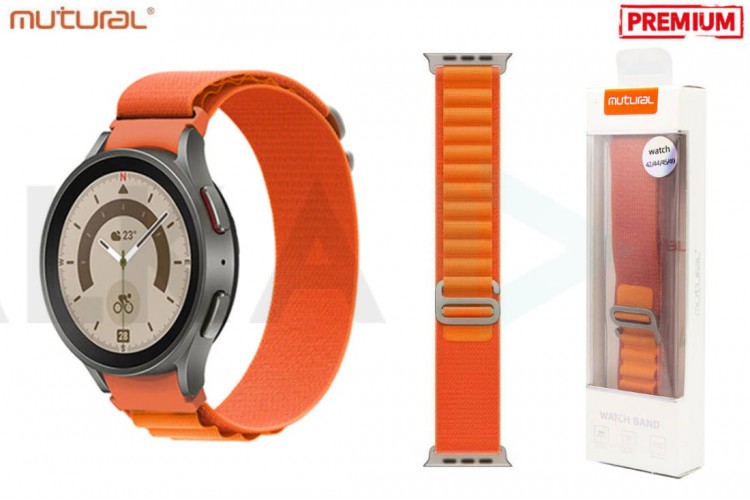 Ремешок MUTURAL ALPINE LOOPBACK SERIES тканевый для Apple Watch 38-41 мм цвет оранжевый