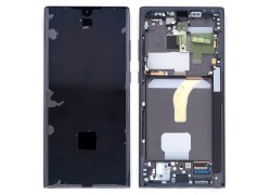 Дисплей для Samsung S908B Galaxy S22 Ultra Black в сборе с тачскрином + рамка, 100%