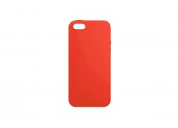 Чехол для iPhone 5/5S/SE плотный матовый (серия Colors) (ярко-красный)