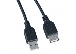 Кабель USB 2.0 удлинитель (штекер-гнездо) PERFEO USB2.0 A вилка - А розетка, длина 0,5 м. (U4501)