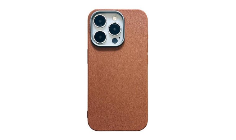 Чехол пластиковый для iPhone 16 Pro (6,3) (светло-коричневый) имитация кожи Чехол пластиковый для iPhone 16 Pro (6,3) (светло-коричневый) имитация кожи