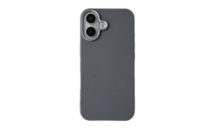 Чехол пластиковый для iPhone 16 (6,1) (светло-серый) имитация кожи Чехол пластиковый для iPhone 16 (6,1) (светло-серый) имитация кожи