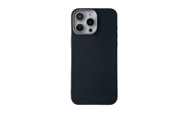 Чехол пластиковый для iPhone 16 Pro Max (6,9) (черный) имитация кожи Чехол пластиковый для iPhone 16 Pro Max (6,9) (черный) имитация кожи