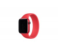 Ремешок силиконовый для Apple Watch 38-40 мм "Монобраслет" цвет красный размер M6  (156 мм)