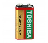 Батарейка солевая Toshiba 6F22 крона/1SH (цена за 10 штук)