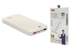 Универсальный дополнительный аккумулятор Power Bank BYZ Power Bank W12 (10000 mAh) белый