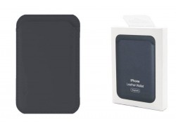 Кармашек визитница на телефона магнитный для MagSafe App wallet с анимацией в цвет (or.) (черный) Black