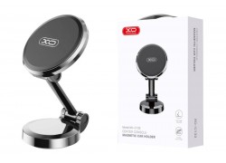 Держатель автомобильный для телефона XO C133 metal magnetic suction 360 ° rotating bracket (equipped with one square and one round iron) (Чёрный)