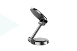 Держатель автомобильный для телефона XO C133 metal magnetic suction 360 ° rotating bracket (equipped with one square and one round iron) (Чёрный)