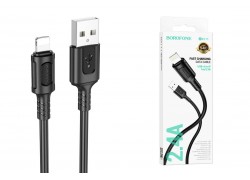 Кабель USB - Lightning BOROFONE BX111, 2,4A (черный) 1м 