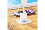 Сетевое зарядное устройство USB-C + кабель Lightning - Type-C BOROFONE BA21A Pro  charger PD20W (белый)