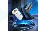 Автомобильное зарядное устройство АЗУ USB + USB-C BOROFONE BZ22  PD30W + QC3.0 (белый)