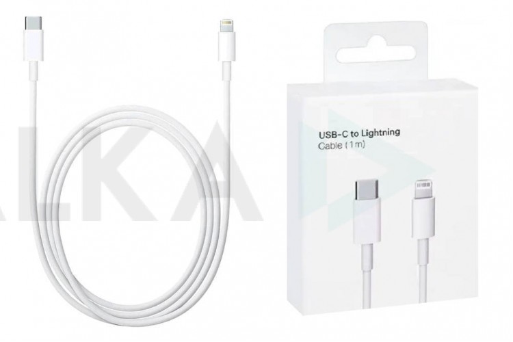 Кабель USB Type-C - Lightning cable org 1in1 (белый) 1м NEW (Л)