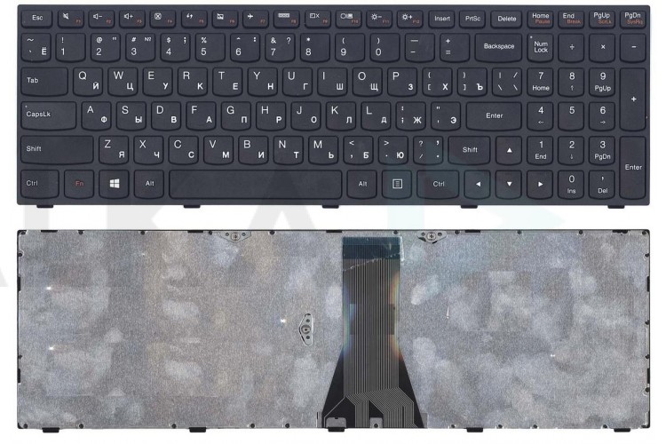 Клавиатура для ноутбука Lenovo G50-30 черная рамка