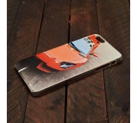 Чехол силиконовый iPhone 6 Plus с рисунком Ferrari (прозрачный)
