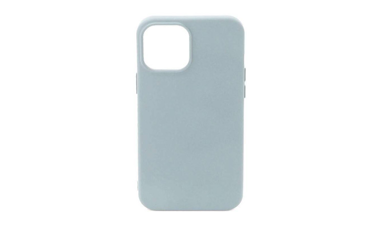 Чехол для iPhone 12 mini (5.4) Silicone Case Soft Touch (серо-зеленый)