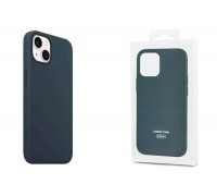Чехол для iPhone 13 (6,1) MagSafe силиконовый с анимацией в цвет чехла на экране Abyss Blue(синяя бездна)
