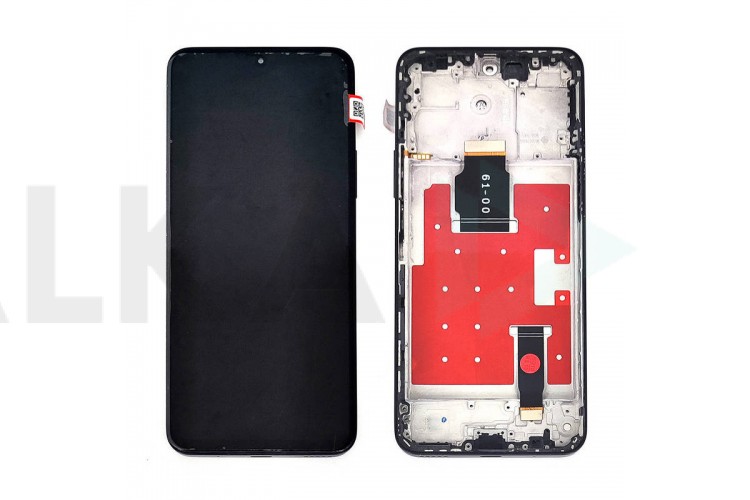 Дисплей для Huawei Honor X8a (CRT-LX1)/ Honor 90 Lite (CRT-NX1) в сборе с тачскрином + рамка (черный) УЦЕНКА