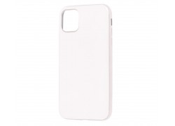 Чехол силиконовый iPhone 11 Pro (5.8) с хромовым контуром (белый)