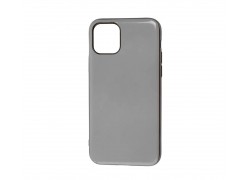 Чехол силиконовый iPhone 11 Pro (5.8) с хромовым контуром (серый)