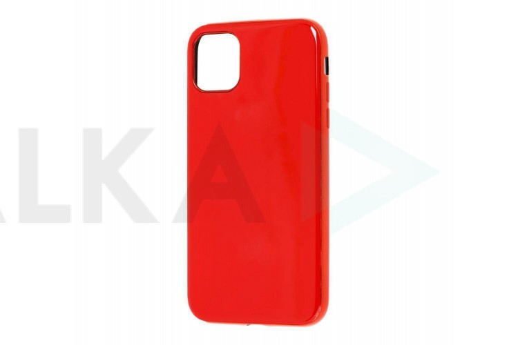Чехол силиконовый iPhone 11 Pro (5.8) с хромовым контуром (красный)
