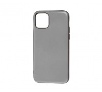 Чехол силиконовый iPhone 11 Pro Max (6.5) с хромовым контуром (серый)