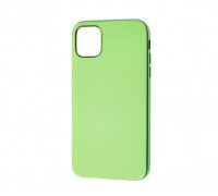 Чехол силиконовый iPhone 11 Pro Max (6.5) с хромовым контуром (зеленый)