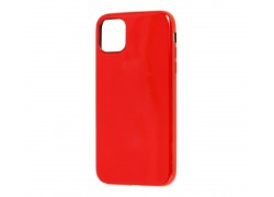 Чехол силиконовый iPhone 11 Pro Max (6.5) с хромовым контуром (красный)