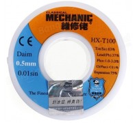 Припой (катушка) Mechanic HX-T100 0.5мм (55 гр.) с флюсом.