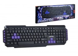 Клавиатура проводная Perfeo "ROBOTIC" Multimedia, USB GAME DESIGN  (черный)