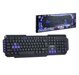 Клавиатура проводная Perfeo "ROBOTIC" Multimedia, USB GAME DESIGN  (черный)