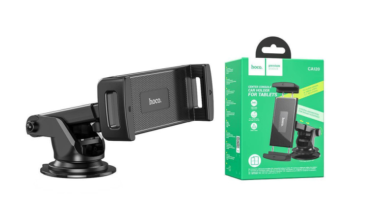 Держатель автомобильный для телефона HOCO CA120 Prospering center console car holder for tablets цвет черный Держатель автомобильный для телефона HOCO CA120 Prospering center console car holder for tablets цвет черный