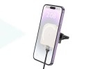 Держатель автомобильный для телефона HOCO HW17 Crystal magnetic wireless fast charging car holder(air outlet) белый