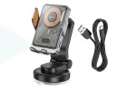 Держатель автомобильный для телефона HOCO HW8 Transparent Discovery Edition wireless fast charging car holder(center console) черный прозрачный
