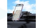Держатель автомобильный для телефона HOCO HW8 Transparent Discovery Edition wireless fast charging car holder(center console) черный прозрачный