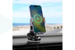 Держатель автомобильный для телефона HOCO HW8 Transparent Discovery Edition wireless fast charging car holder(center console) черный прозрачный