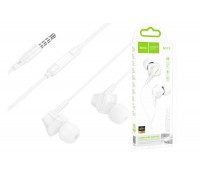 Наушники вакуумные проводные HOCO M113 Clear universal digital earphones with microphone штекер Lightning (белый)