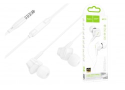 Наушники вакуумные проводные HOCO M113 Clear universal digital earphones with microphone штекер Lightning (белый)