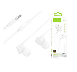 Наушники вакуумные проводные HOCO M113 Clear universal digital earphones with microphone штекер Lightning (белый)