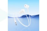 Наушники вакуумные проводные HOCO M113 Clear universal digital earphones with microphone штекер Lightning (белый)