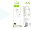 Наушники вакуумные проводные HOCO M113 Clear universal digital earphones with microphone штекер Lightning (белый)