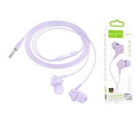 Наушники вакуумные проводные HOCO M113 Clear universal digital earphones with microphone штекер Lightning (фиолетовый)