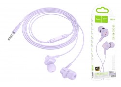 Наушники вакуумные проводные HOCO M113 Clear universal digital earphones with microphone штекер Lightning (фиолетовый)