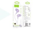 Наушники вакуумные проводные HOCO M113 Clear universal digital earphones with microphone штекер Lightning (фиолетовый)